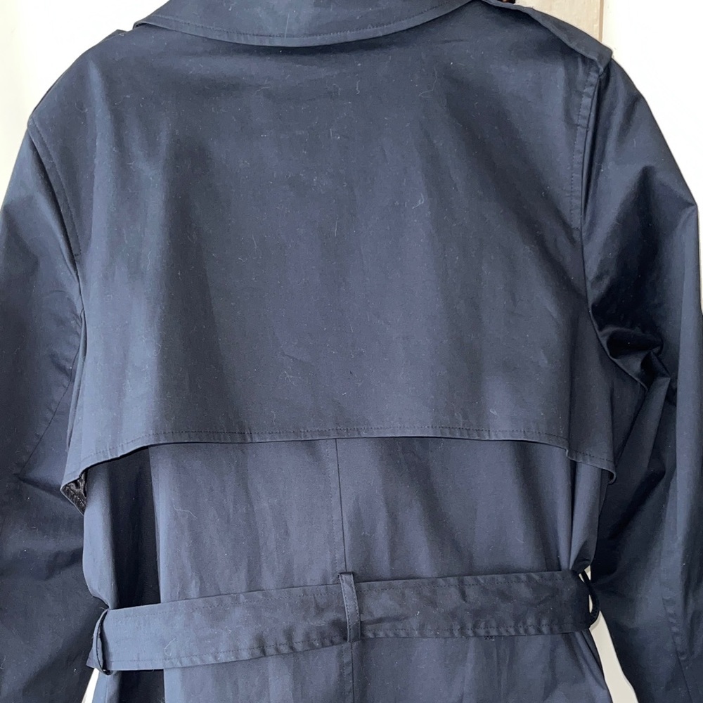 NWOT Marks and Spencer Classic Black Trench Coat - Picture 11 of 11